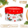 Новый год. Коробка  Снегирь на веточке  завальцованная без окна 13 х 8,5 см