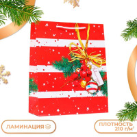 Новый год. Пакет подарочный  Новогоднее украшение , 26 х 32 х 12 см.