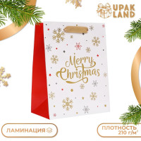 Новый год. Пакет подарочный, ламинированный,  С Рождеством! ,18 х 23 х 10 см.
