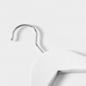 Белые деревянные плечики для одежды с перекладиной Soft-Touch - 3 шт.