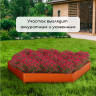 Оранжевая оцинкованная шестиугольная клумба (длина 140 см)