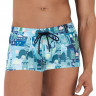 Синие мужские плавки-боксеры с принтом Cassiel Swimsuit Boxer