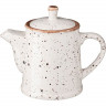Чайник заварочный «Пунто Бьянка»;фарфор;0,5л;,H=14,5,B=10,5см;белый,черный