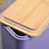 Фиолетовый контейнер с бамбуковой крышкой «Вкусной жизни» (900 мл.) Фиолетовый контейнер с бамбуковой крышкой «Вкусной жизни» (900 мл.)