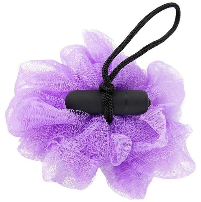 Фиолетовая губка для ванны с вибропулей Vibrating Bath Sponge 