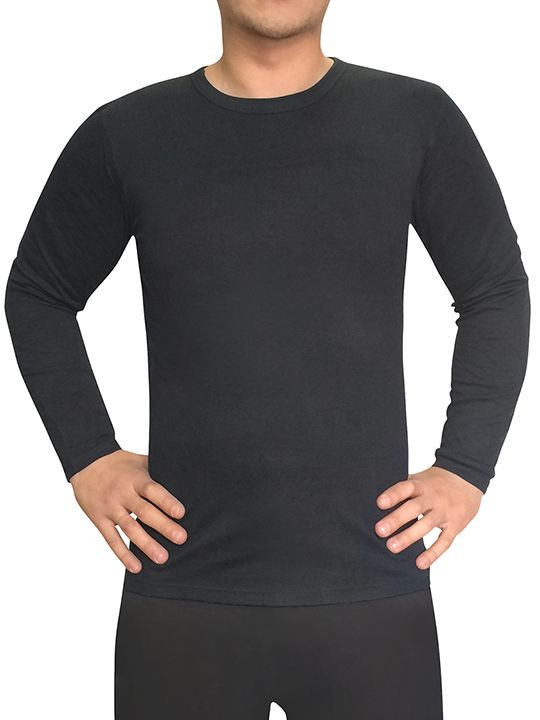 Мужская футболка +size с длинным рукавом 