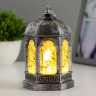 Ночник  Огонек  LED 1Вт 3хAG13 бронза 8,5х8,5х13см RISALUX