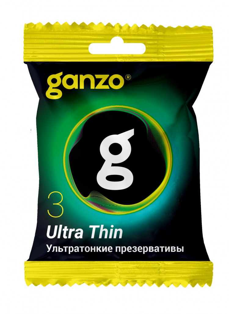 Ультратонкие презервативы Ganzo Ultra thin в мягкой упаковке - 3 шт. 