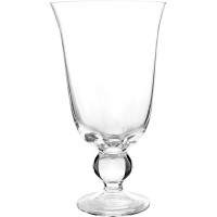 Ваза для цветов на ножке;стекло;D=18,H=30см;прозр.