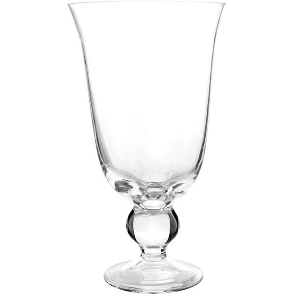 Ваза для цветов на ножке;стекло;D=18,H=30см;прозр. 