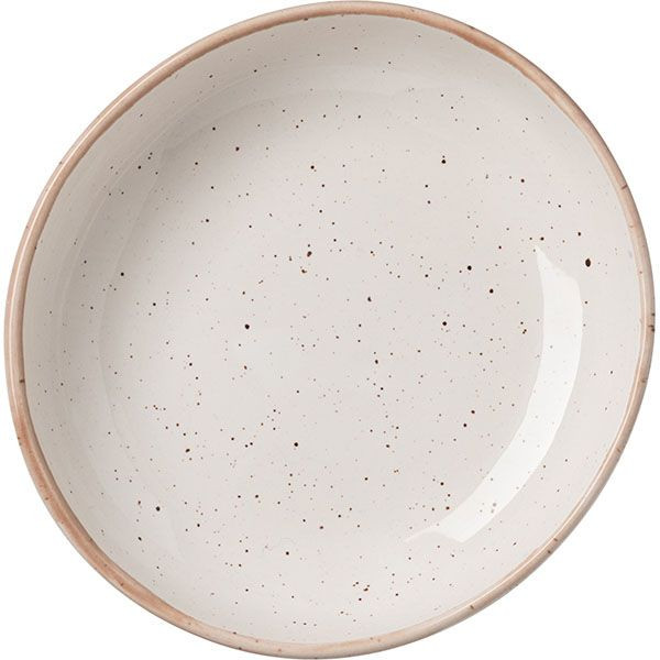 Тарелка глубокая «Пунто Бьянка»;фарфор;0,6л;D=185,H=50мм;белый,черный 