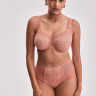 Коралловый бюстгальтер с мягкой +size чашкой Celeste