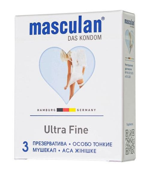Особо тонкие презервативы Masculan Ultra Fine - 3 шт. 
