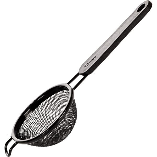 Сито с пласт.ручкой;антиприг.покр.;D=70,H=30,L=185мм;черный 