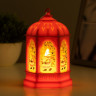 Ночник  Огонек  LED 1Вт 3хAG13 красный 8,5х8,5х13см RISALUX