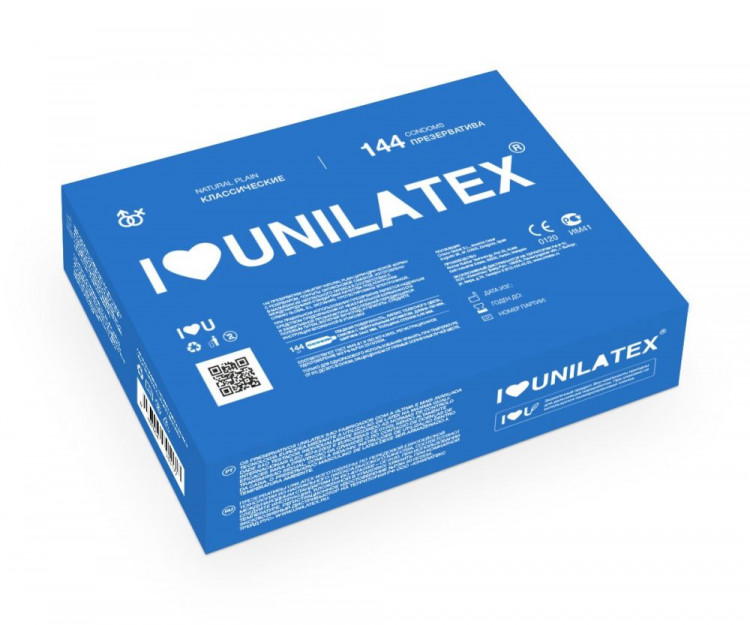 Классические презервативы Unilatex Natural Plain - 144 шт. 