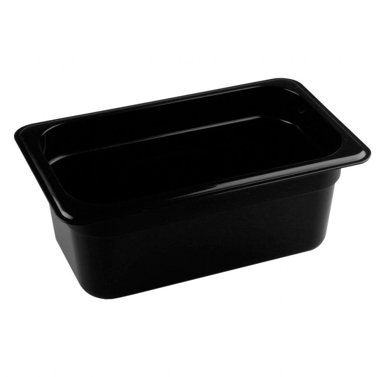 Черная гастроемкость GN 1/4 без крышки (объем 2,5 л.) 