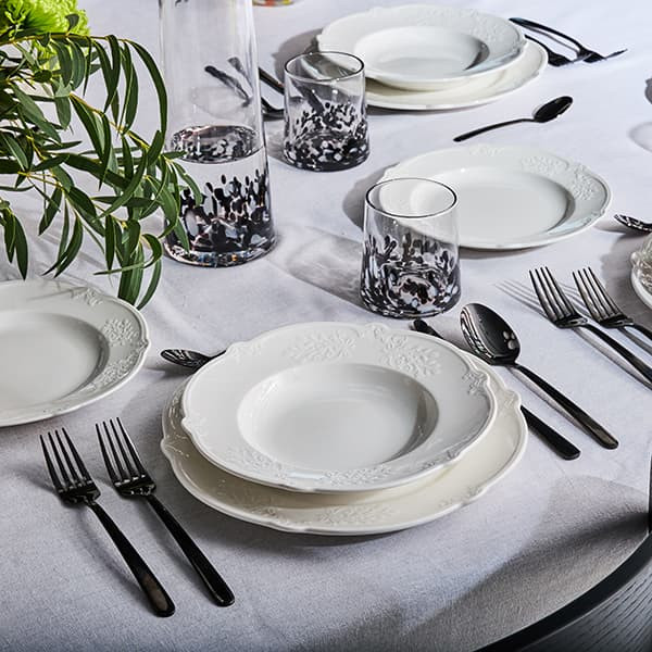 Тарелка «Поэма Флауэр» мелкая;фарфор;D=27,H=2см;белый 