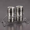 Набор для специй из нержавеющей стали на подставке «Металлик», 100 мл, 2 шт, цвет серебряный Набор для специй из нержавеющей стали на подставке «Металлик», 100 мл, 2 шт, цвет серебряный