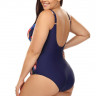 Совместный купальник plus size с цветочным рисунком на лицевой части
