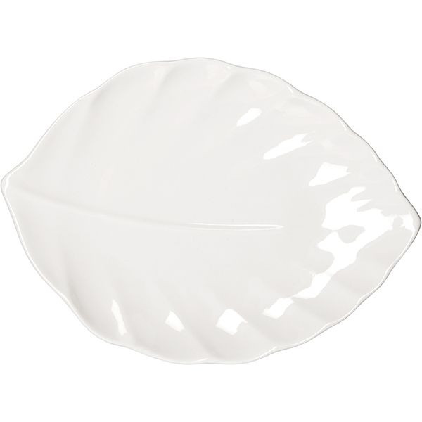 Блюдо «Кунстверк» лист;фарфор;,H=24,L=310,B=224мм;белый 