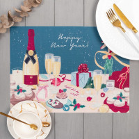 Новый год. Салфетка на стол  Happy new year , ПВХ, 40*29 см