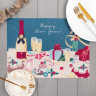 Новый год. Салфетка на стол  Happy new year , ПВХ, 40*29 см