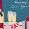 Новый год. Салфетка на стол  Happy new year , ПВХ, 40*29 см