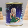 Носки в банке  Новогодняя сказка есть  (внутри носки женские,цвет белый)