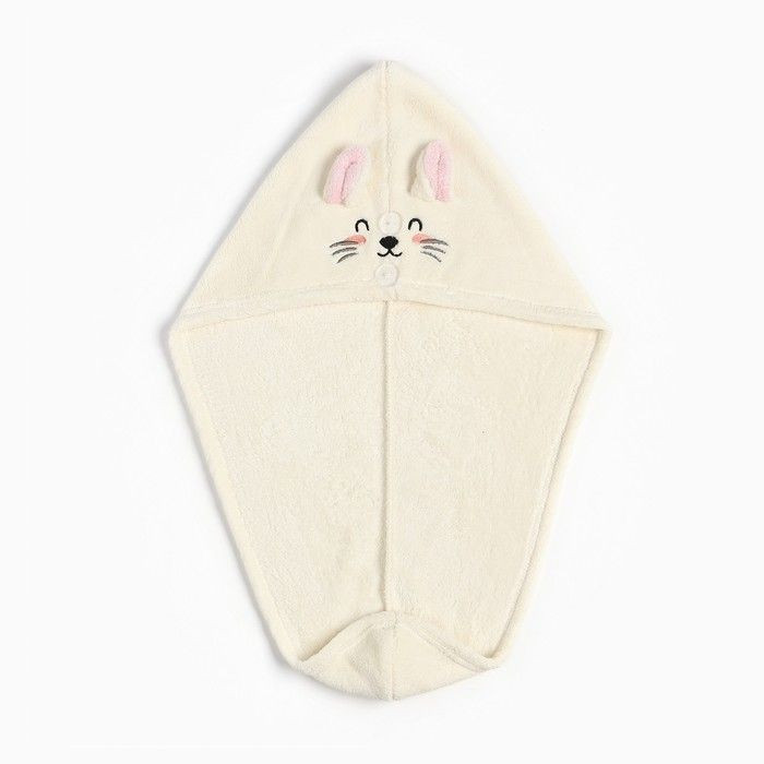 Молочное полотенце-чалма для сушки волос «Милашка» 