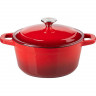 Кастрюля для запекания;чугун;2,6л;D=20,H=16см;красный