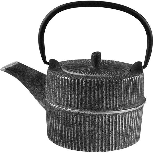 Чайник заварочный;чугун;0,75л;D=84,H=100,L=175мм;черный 