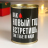 Копилка-банка металл  Как Новый Год встретишь, так тебе и надо 