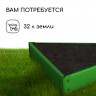 Зеленая оцинкованная клумба «Терция» (длина стороны 70 см)