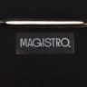 Блюдо фарфоровое для подачи с бамбуковой ручкой Magistro «Галактика», 29×12×2,2 см, цвет чёрный