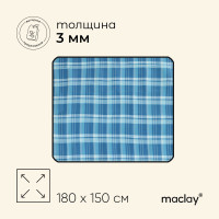 Коврик туристический Maclay, флис, 150х180х0.3 см, цвет МИКС