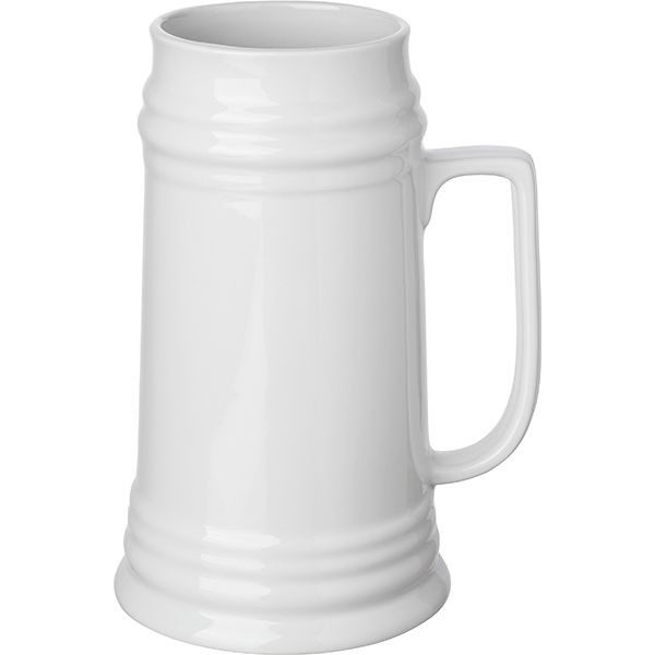 Кружка для пива;фарфор;1л;белый 