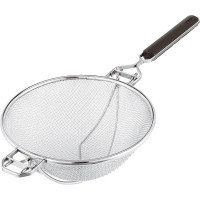 Сито с ручкой;сталь нерж.;D=30см;металлич.,черный