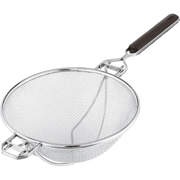 Сито с ручкой;сталь нерж.;D=30см;металлич.,черный 