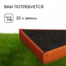 Оранжевая оцинкованная клумба «Терция» (длина стороны 70 см)