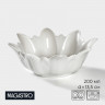 Салатник фарфоровый Magistro «Бланш. Цветочек», 200 мл, d=13,5 см, цвет белый