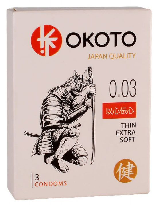 Тонкие презервативы OKOTO Thin Extra Soft - 3 шт. 