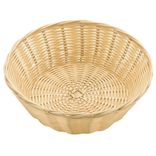 Круглая плетеная корзина для хлеба (диаметр 20 см) 