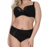 Бюстгальтер на косточках с гладкой чашкой +size из микрофибры и сетки