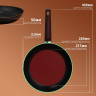 Сковорода Magistro Flame, d=28 см, h=5 см, ручка soft-touch, антипригарное покрытие, индукция