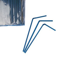 Трубочки со сгибом[1000шт];полипроп.;D=5,L=210мм;синий