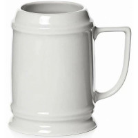 Белая кружка для пива «Принц» (объем 0,88 л.)