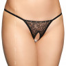 Кружевные трусики-стринги со стразами Кружевные трусики-стринги со стразами