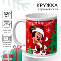 Новый год. Кружка керамическая  С Новым годом!  320 мл, Микки Маус