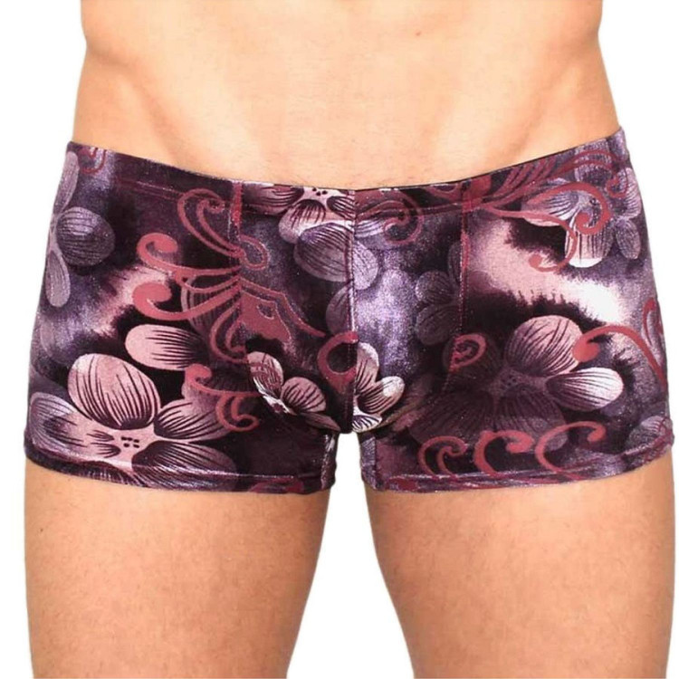 Мужские трусы-боксеры с узором под велюр Violet Flower Boxer 